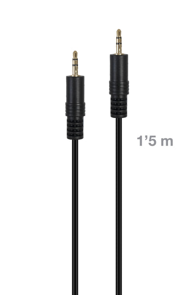 Fonestar Cable JACK-MM-1-5 Signal Audio Jack 3'5MM Male a Jack 3'5MM Male Black — image 1