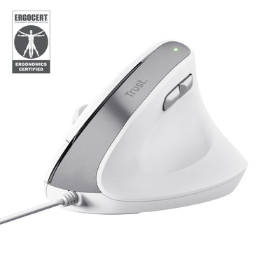 Trust Mouse Ergonómico Bayo Ii Up To 2400 DPI White — image 1