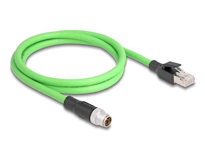 Delock 80441 Cable M12 Codificado X 8 Pin Male a RJ45 Male Pur (tpu) 1M