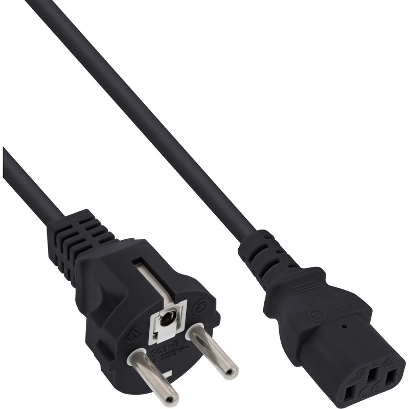 Inline 35 Pieces Bulk-pack Cable Power 3 Pin IEC C13 H05VV-F 3X0.75MM² Black 1.8M