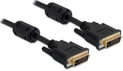 Delock Cable DVI 24 + 5 Male DVI 24 + 5 Male 1M Black — image 1