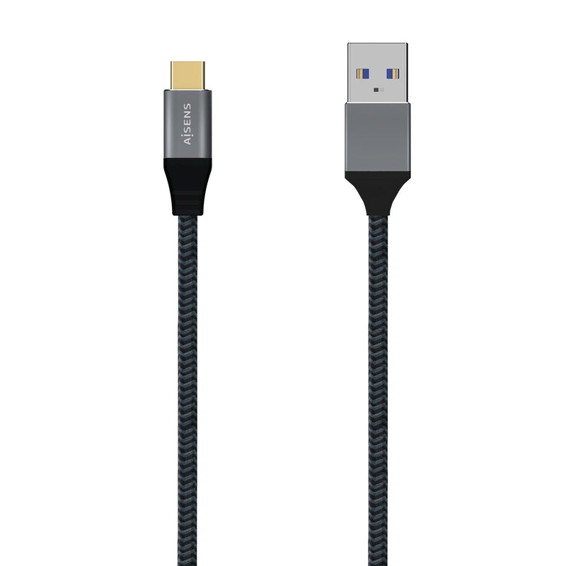 Aisens USB Cable 3.1 GEN2 Aluminium 10Gbps 3A - USB-C Male -a/M - 2M - Grey
