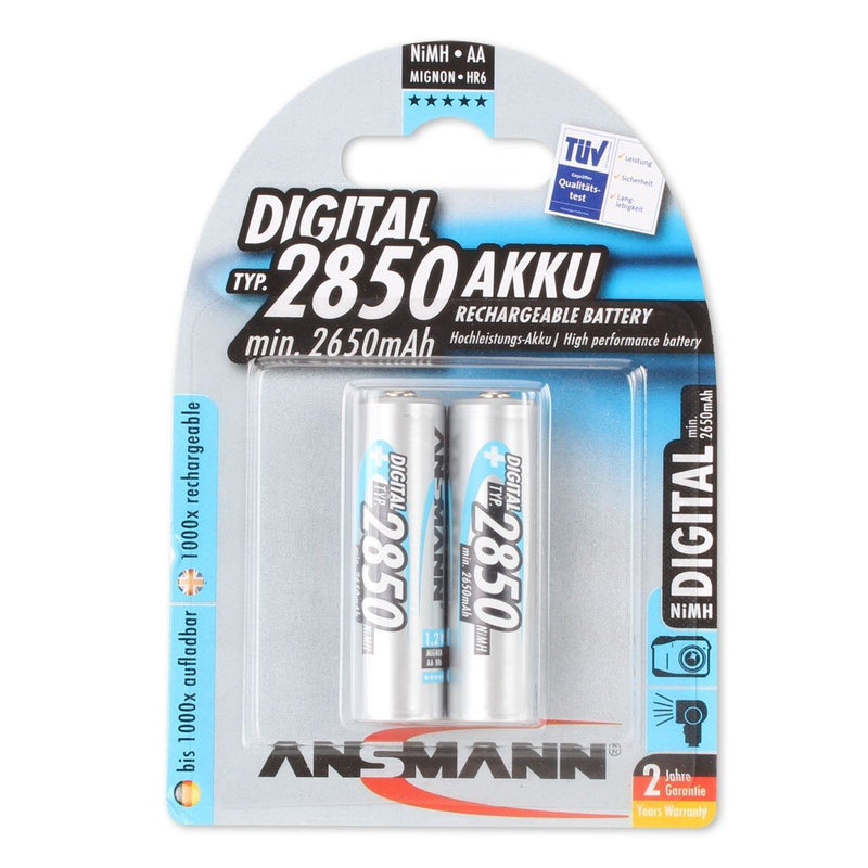 Ansmann 5035082 - Mignon Type Aa 2850MAH Battery Altamente Capacitiva Professional/Multiuso, Foto Digital, 2 U