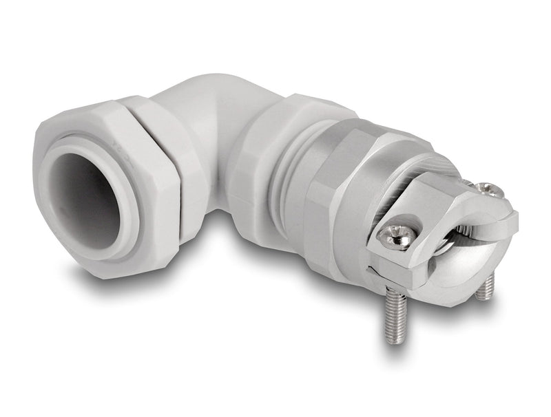 Delock 60594 Prensaestopas With Alivio Voltage And Protection Contra Flexión Ángulo 90 ° PG11 Grey