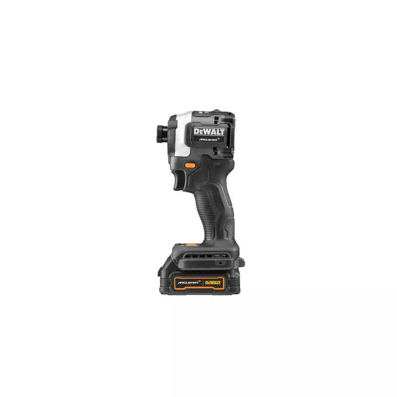 Dewalt Key Impacto a Battery DCF85ME2GT, 18 Voltios, 1/4, Design Mclaren Grey/Black 2 Batteries Powerstack Li-