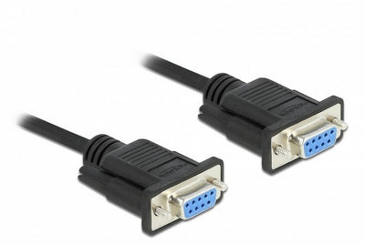 Delock Seriell Cable RS-232 SUB-D9 Female a Female Nullmodem 1M — image 1
