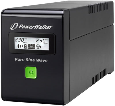 Power Walker UPS Line-interactive 600VA 2X Pl 230V, Pure Sine, RJ11/RJ45,USB, LCD — image 1