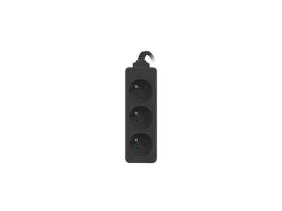 Lanberg PS0-03E-0300-BK Base Múltiple 3M 3 Salidas AC Indoor Black — image 1