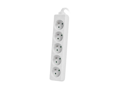 Lanberg PS0-05E-0150-W Base Múltiple 1,5M 5 Salidas AC Indoor White — image 1