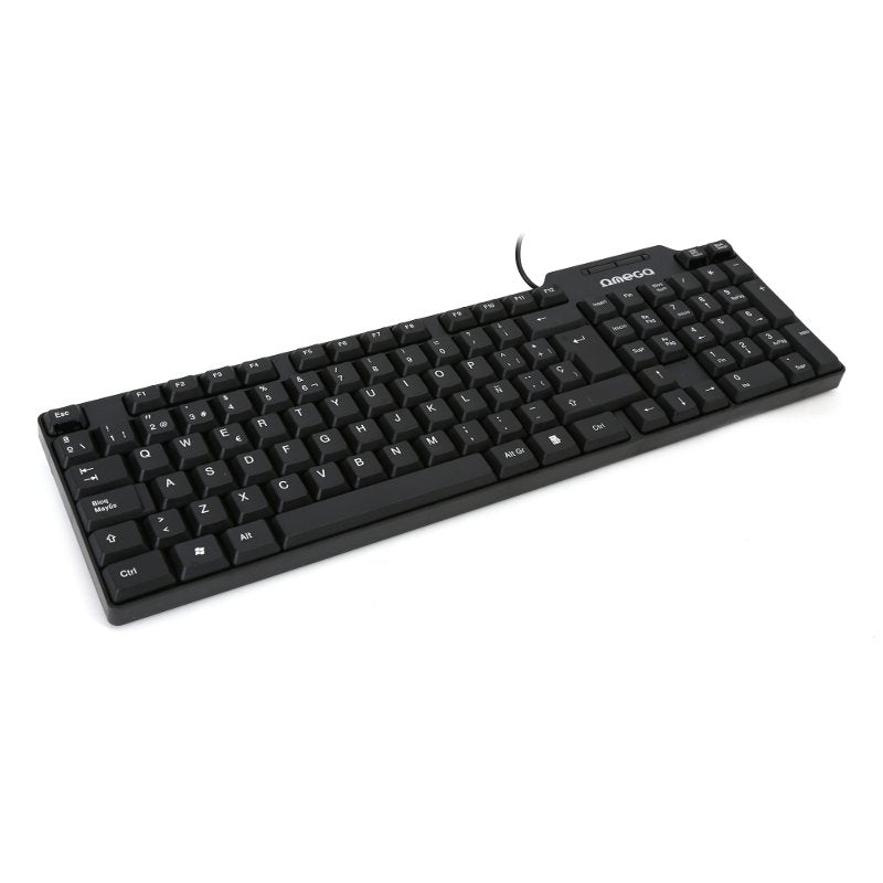 Omega Keyboard Spanish OK05TES USB QWERTY Black