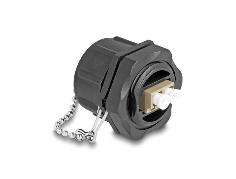 Delock 87885 Connector Recessed Fibre Optic Lc Duplex a Lc Duplex With Cover Protectora Monomodo IP68 Resistan