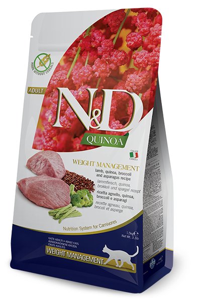 Farmina N&d Cat Quinoa Control Peso Cordero Y Brócoli - Comida Seca Gatos -5KG
