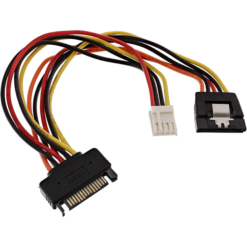 Inline Adapter Power SATA Female a Male + Connector Power Disquete