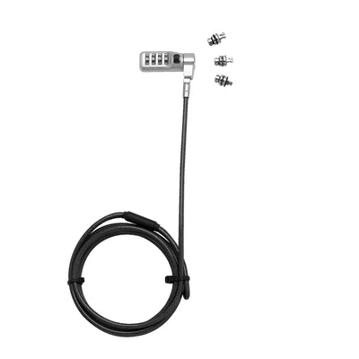 Dicota Universal Security Cable Lock 3 Exchangeable Heads Fits All Slots Preset Code — image 1