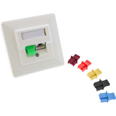 Inline Dust Cover RJ45 Female Blue 10UDS. — image 1