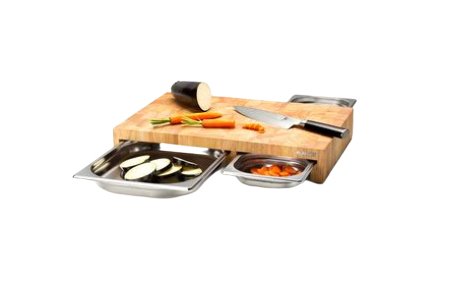 Tabla Continenta 4028 Kitchen Cortar Rectangular Wood Steel Inoxidable, Wood