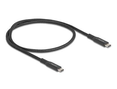 Delock 80023 USB Cable 20Gbps USB Type-c™ Male a Male PD 3.0 100W E-marker 0,5M Metal Black — image 1
