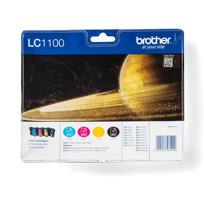 Brother LC-1100VALBPDR Ink Cartridge Genuine Black Cyan Magenta Yellow 4 Pieces — image 1