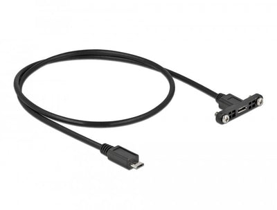 Delock USB Cable 2.0 Micro-b Female USB 2.0 Micro-b Male 0.5M — image 1