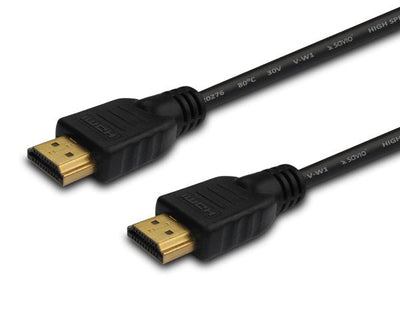 Savio CL-05 HDMI Cable Black Golden 1.4 3D Ethernet 4KX2K 2M — image 1