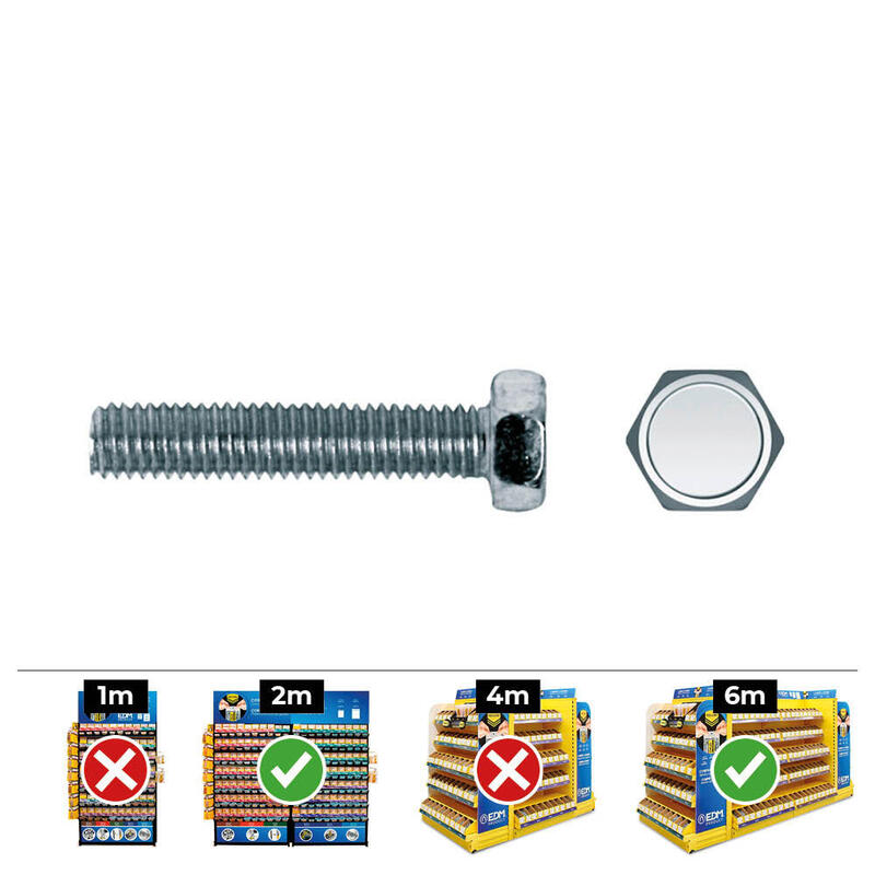 Celo Box 250 Unid. Screw Metrica Hexagonal Din/Ref 933 Ø6X25MM Zincado