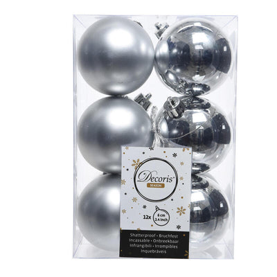 Box Of 12 Bolas Silver Decorativas Tree Christmas Ø6CM — image 1