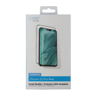 Myway Housing Apple Iphone 13 Pro Max. Transparent + Protector Screen Glass Tempered — image 1
