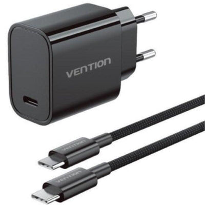 Vention Wall Charger GaN G18B0-EU 1x USB Type-c + USB Cable Type-c 30W — image 1