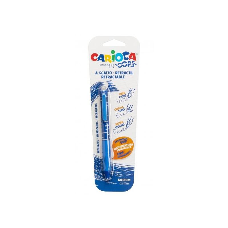Carioca Oops Pen Borrable - Thermos Sensible - Grip Ergonomica Triangular - Punta Ø 0.7MM - Spare Parts