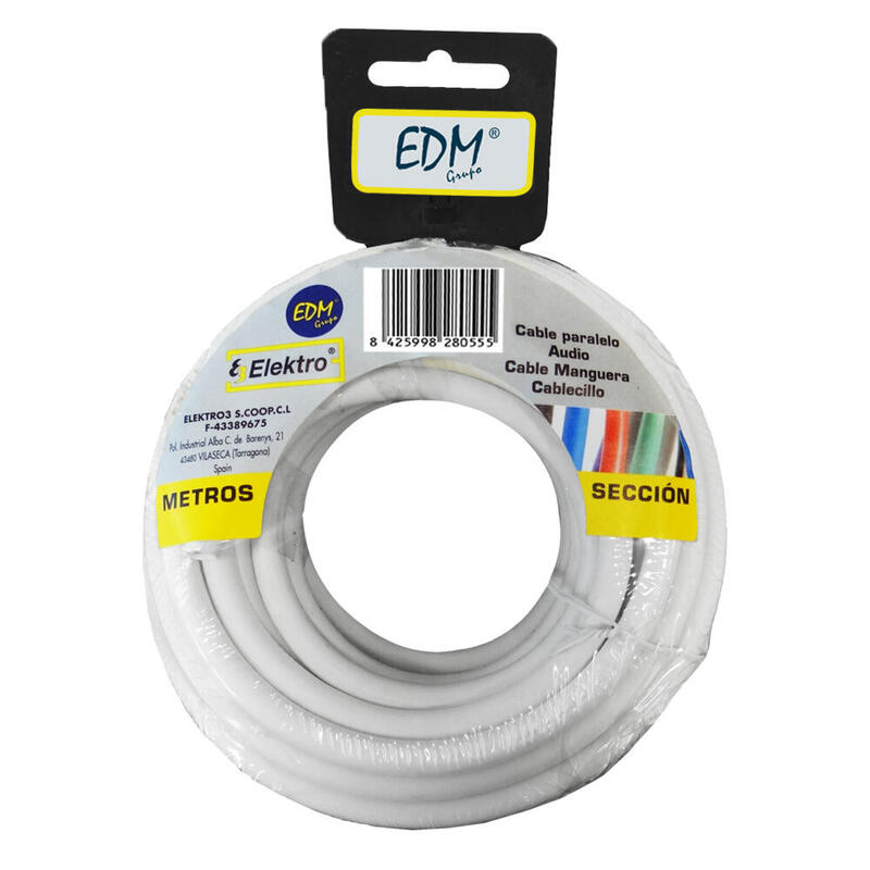 Film Roll Cable Paralelo 2X1MM White 20M (audio)