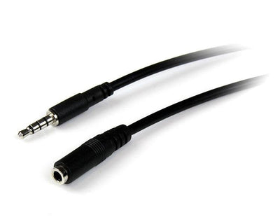 StarTech Cable Audio Jack 3.5M/H (ALARGO)4 Pines 2M Black MUHSMF2M — image 1