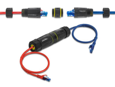 Delock Empalme Cable RJ45 Connector Female a RJ45 Connector Female With M23 Gewinde Geeignet CAT.6A CAT.7 Netw — image 1