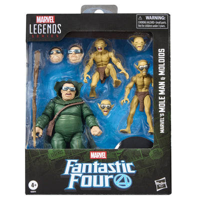 Hasbro Pack 3 Figuras Marvel Legends Series Fantastic Four Marvel's Mole Man & Moloids — image 1