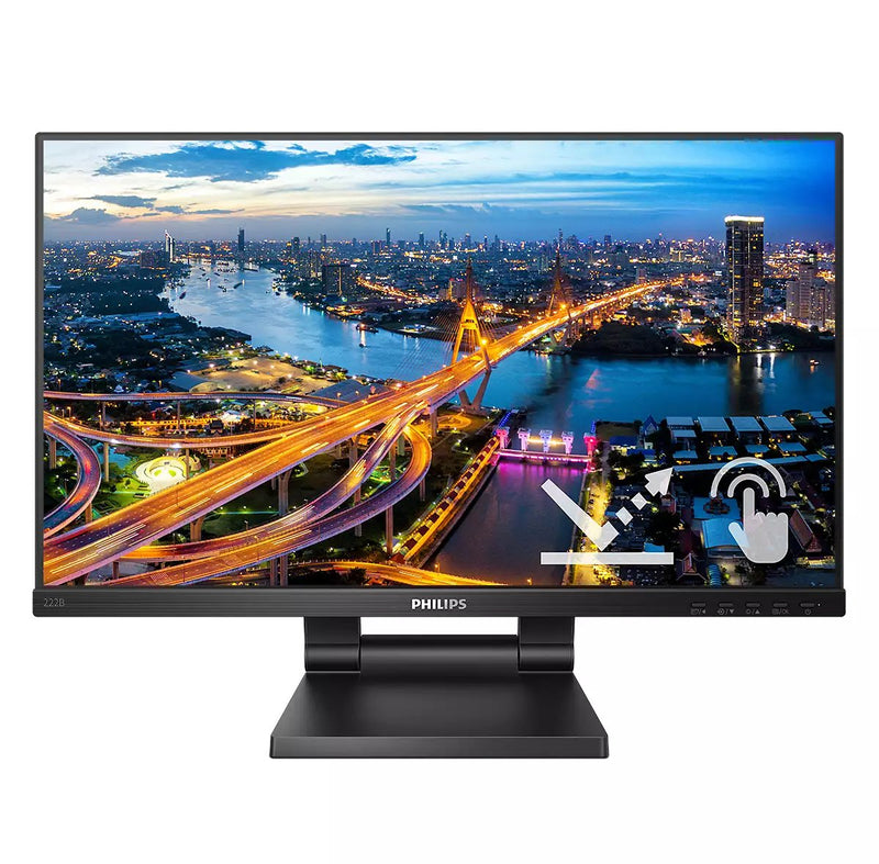 Monitor Philips 222B1TC 00 21.5 16:9 IPS FHD 60HZ 250CD M2 D-sub HDMI DP 1x USB-B 3x USB 3.2