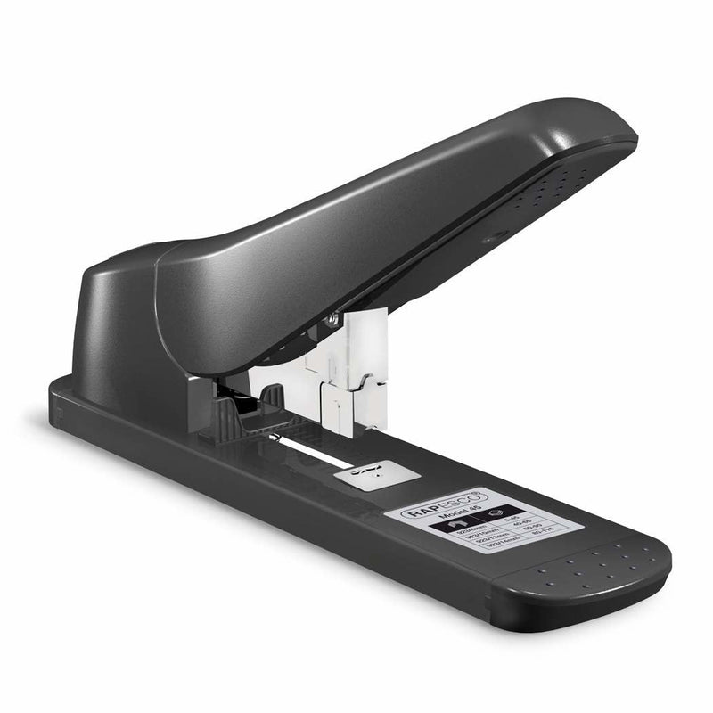 Rapesco 1063 AV-45 Stapler Gruesos - Capacity 115 Hojas - Grapado Cerrado - Charging Rear - Black
