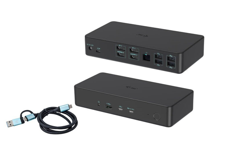 I-tec USB 3.0 USB-C Thunderbolt 3 Professional Dual 4K Display Docking Station Generation 2 + Power Delivery 1