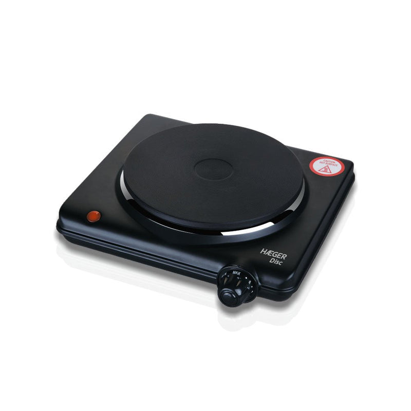 Haeger Board Kitchen Eléctrica Disc 1500W 165MM Diámetro Thermostat Sistema Security Fusible Thermal Feet Anti