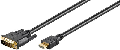 Microconnect HDM192411 Adapter Cable Vídeo 1M HDMI Type a Standard DVI-d Black — image 1