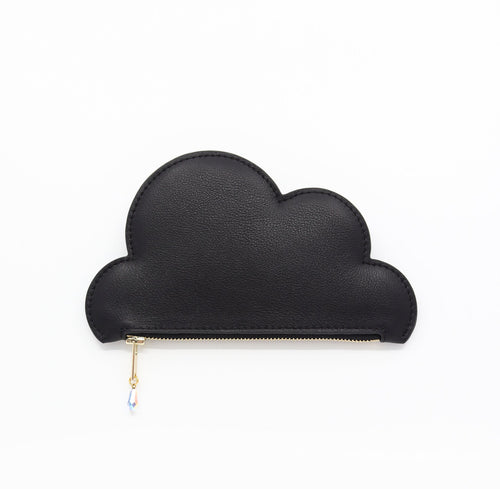 Leather Cloud Purse - Black