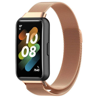 Strap Huawei Band 7 Milanesa Magnética Gold Pink — image 1