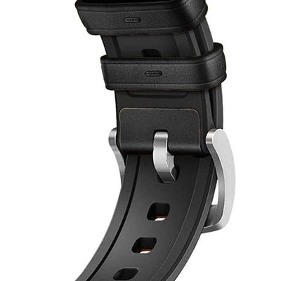 Amazfit Strap Universal Leather Premium 20MM Smartwatch Xiaomi//Samsung/Huawei/Realme/Ticwatch Black — image 1
