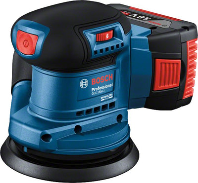 Bosch Lijadora Excéntrica a Battery Professional Gex 185-LI Professional Body Only 18 Voltios Blue/Black Witho — image 1
