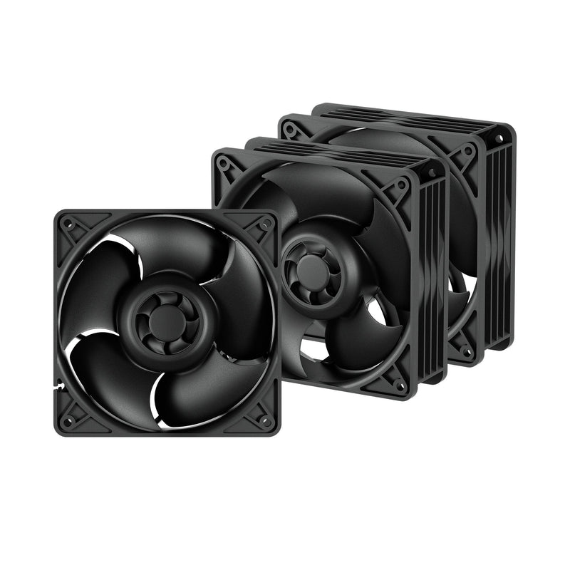 Arctic Fan PC S12038-8K - 3 Pack 12CM Black 3 Pieces
