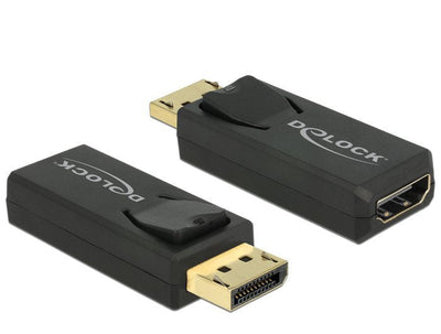 Delock Adapter DisplayPort 1.2 Male HDMI Female 4K Pasivo Black — image 1