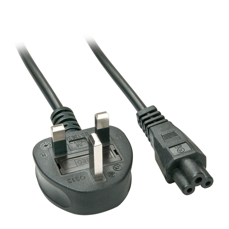 Lindy 30409 Cable Power 2M C5 Black Reino Unido Uk