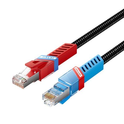 Cable CAT.8 SFTP Gaming Ethernet Patchcabl 26AWG Ikfbl 10M Black — image 1