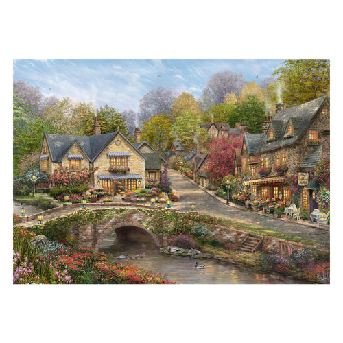 Schmidt Spiele Thomas Kinkade Studios: Summer Cobblestone Village, Rompecabezas 2000 Pieces 58629 — image 1