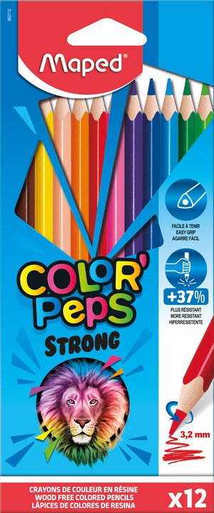 Maped Pencils Colours Color'peps Strong Case 12 + Pencil + Sacapuntas C/Surtidos