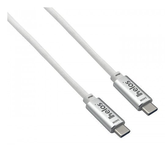 Helos Cable Connection USB4, 40Gbps 240W, Type-c Premium Connector Male 1,0M, White