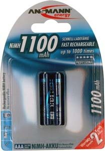 Ansmann Battery Nimh, (aaa), 1100MAH, 2 Units Blíster (5035222)